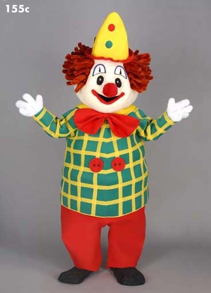 Mascotte vrolijke clown rood haar-30