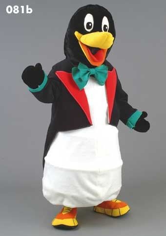 Mascotte pinguïn in pak-30