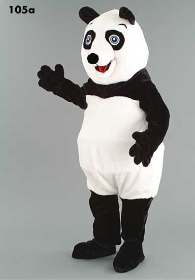 Mascotte panda met blauwe ogen-30