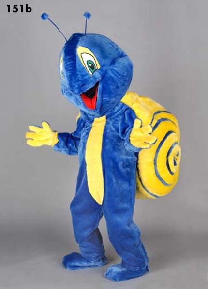 Mascotte blauwe slak-30