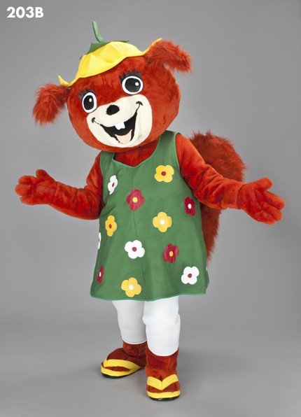 Mascotte eekhoorn in jurkje-30