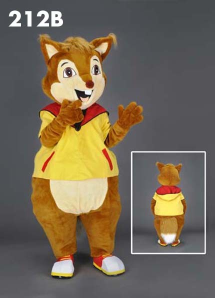 Mascotte eekhoorn met shirt-311