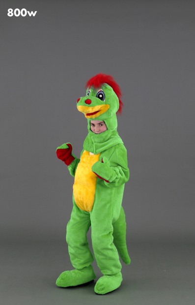 Mascotte groene dino-30