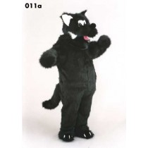 Mascotte zwarte wolf-10