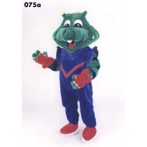 Mascotte groene krokodil-10