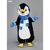 Mascotte pinguïn met blauwe sjaal-10