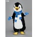 Mascotte pinguïn met blauwe sjaal-015