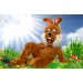 Mascotte vrolijk bruin konijn-06